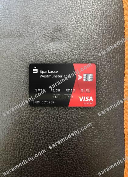 Germany Sparkasse westmunsterland bank visa classic card photolook front